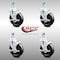 Service Caster 5 Inch SS Hard Rubber Wheel Swivel 12mm Threaded Stem Caster Set Brake SCC SCC-SSTS20S514-HRS-TLB-M1215-4 - alternate 2